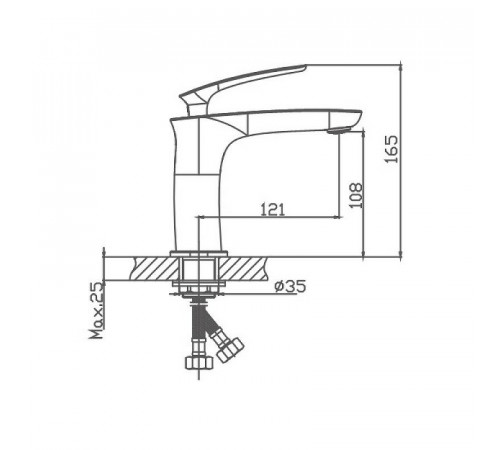 Смеситель для раковины Haiba HB10616 Хром