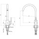 Смеситель для кухни Haiba HB70304-3 Нержавеющая сталь