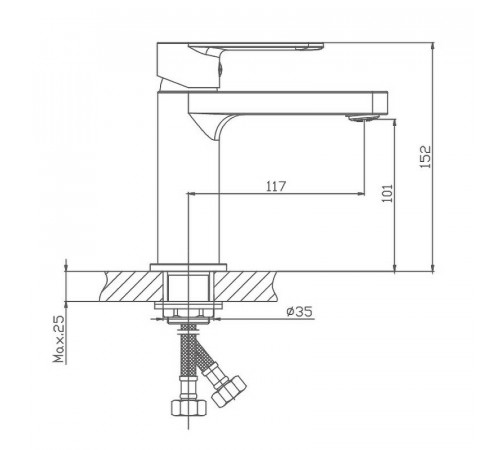 Смеситель для раковины Haiba HB10617 Хром