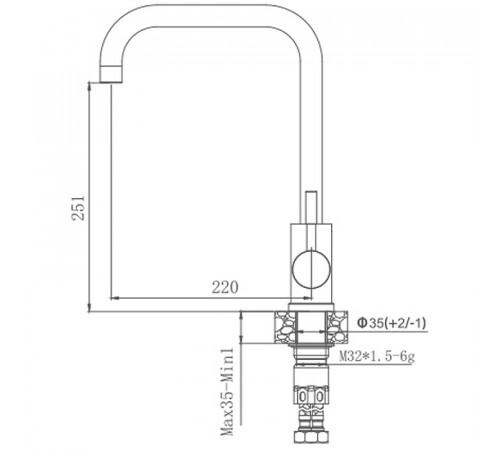 Смеситель для кухни Haiba HB71304-4 Нержавеющая сталь