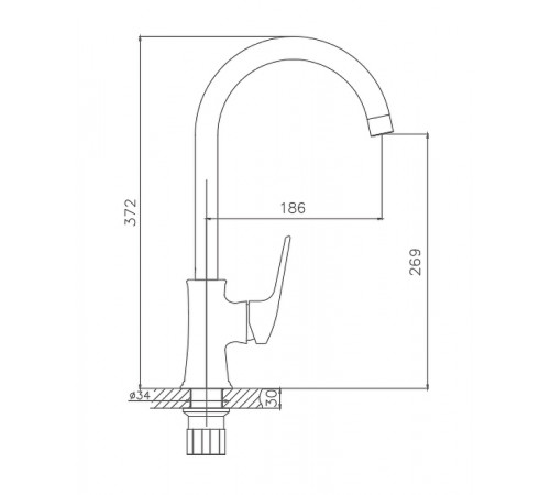 Смеситель для кухни Haiba HB70165 Хром