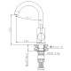 Смеситель для кухни Haiba HB72304-3 Нержавеющая сталь