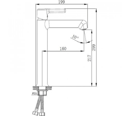 Смеситель для раковины Haiba HB11814-7 Черный матовый