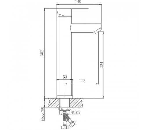 Смеситель для раковины Haiba HB11801 Нержавеющая сталь