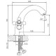 Смеситель для раковины Haiba HB1019-4 Бронза