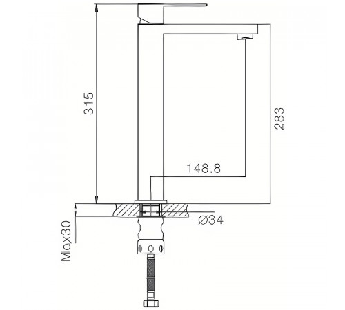 Смеситель для раковины Haiba HB11803-7 Черный матовый