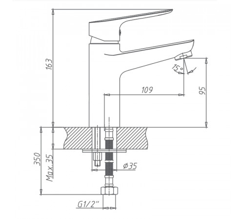 Смеситель для раковины Haiba HB10506 Хром