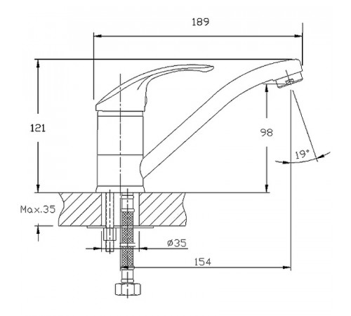 Смеситель для раковины Haiba HB4536 Хром