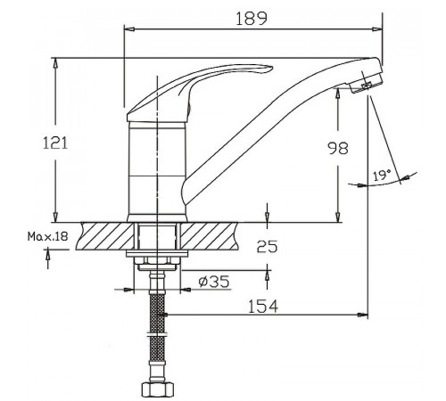 Смеситель для раковины Haiba HB4536-2 Хром