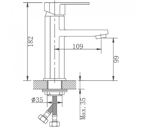 Смеситель для раковины Haiba HB10806 Нержавеющая сталь