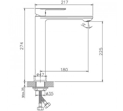 Смеситель для раковины Haiba HB11590-7 Черный