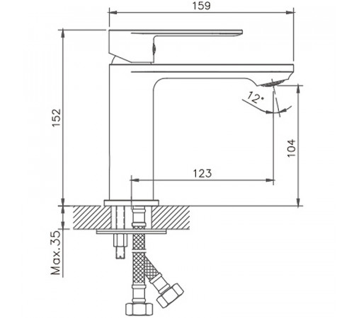 Смеситель для раковины Haiba HB10590-7 Черный