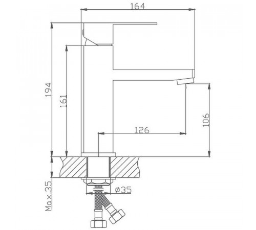 Смеситель для раковины Haiba HB10803 Нержавеющая сталь