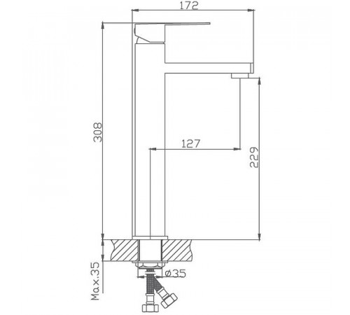 Смеситель для раковины Haiba HB11803 Нержавеющая сталь