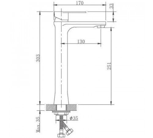 Смеситель для раковины Haiba HB11807 Нержавеющая сталь