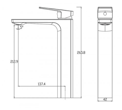 Смеситель для раковины Haiba HB11810 Хром