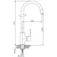 Смеситель для кухни Haiba HB73505-8 Белый Хром