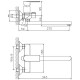 Смеситель для ванны Haiba HB22505-8 универсальный Белый Хром