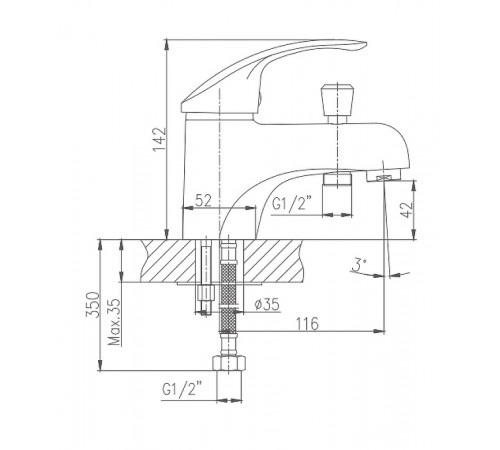 Смеситель для раковины Haiba HB1221 Хром