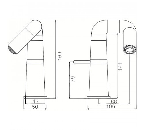 Смеситель для раковины Haiba HB10813 Хром