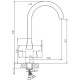 Смеситель для кухни Haiba HB76533-3 Пепельный