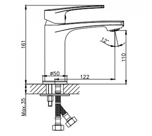 Смеситель для раковины Haiba HB10587 Хром