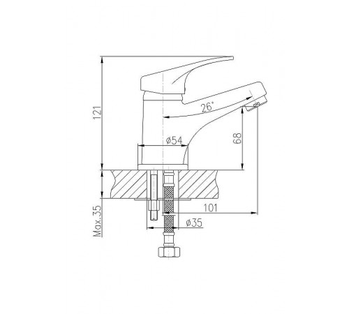 Смеситель для раковины Haiba HB1013 Хром