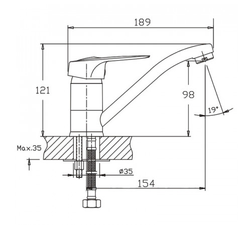 Смеситель для раковины Haiba HB4537 Хром