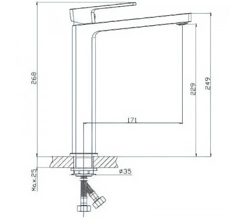 Смеситель для раковины Haiba HB11615 Хром