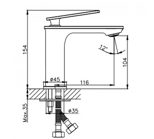 Смеситель для раковины Haiba HB10589 Хром