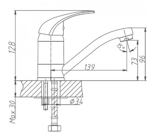 Смеситель для раковины Haiba HB4503 Хром