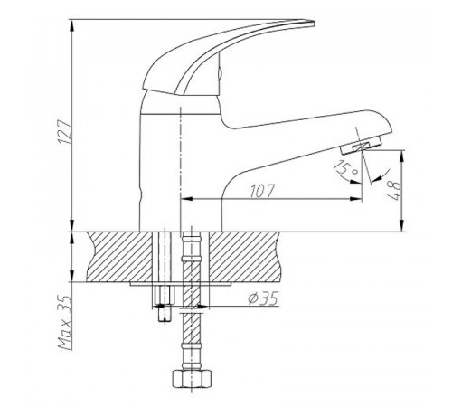 Смеситель для раковины Haiba HB1003 Хром