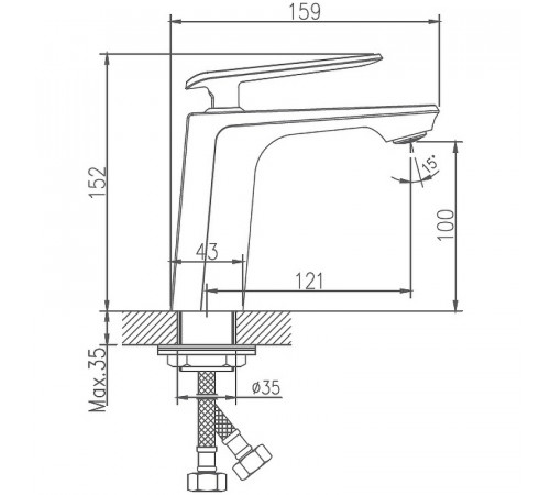 Смеситель для раковины Haiba HB10548-8 Белый Хром