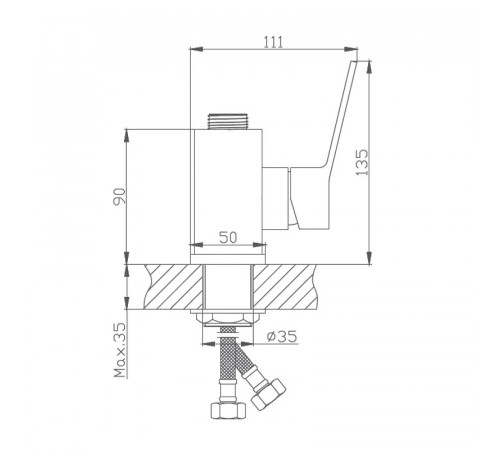 Смеситель для кухни Haiba HB73559 Хром без излива