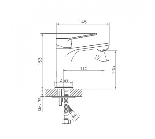 Смеситель для раковины Haiba HB10559 Хром