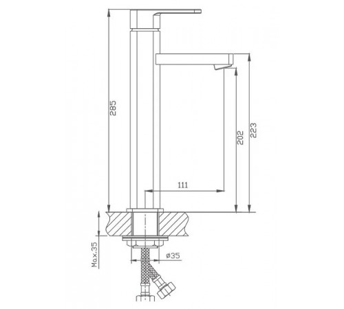 Смеситель для раковины Haiba HB1102 Хром