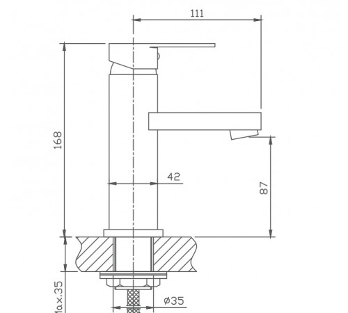 Смеситель для раковины Haiba HB1002 Хром