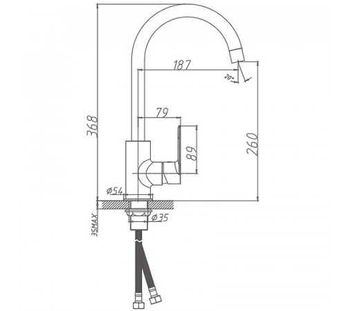 Смеситель для кухни Haiba HB71505 Хром