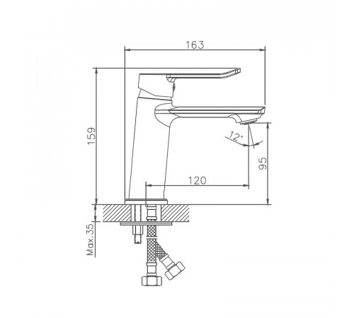 Смеситель для раковины Haiba HB10556 Хром