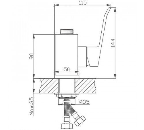 Смеситель для кухни Haiba HB73556 Хром без излива