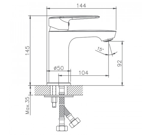 Смеситель для раковины Haiba HB10563 Хром