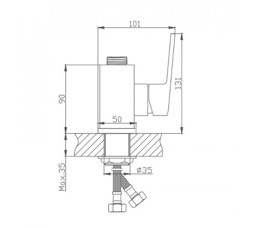 Смеситель для кухни Haiba HB73563 Хром без излива