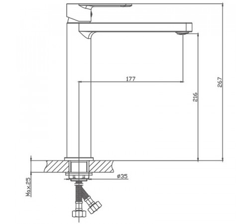 Смеситель для раковины Haiba HB11617 Хром