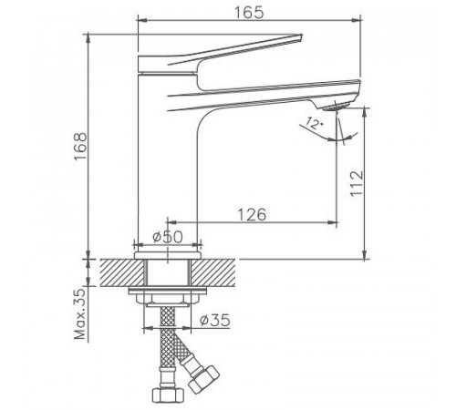 Смеситель для раковины Haiba HB10572 Хром