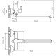 Смеситель для ванны Haiba HB22557-8 универсальный Белый Хром