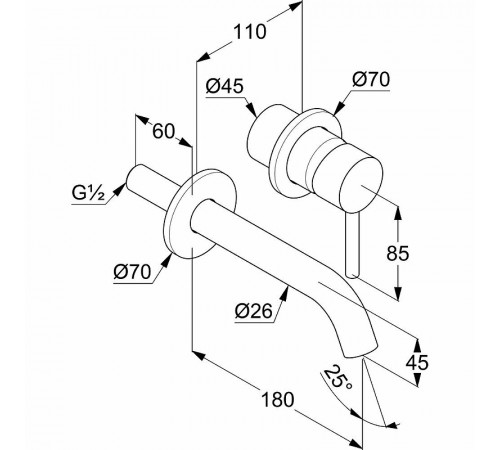 Смеситель для раковины Kludi Bozz 382445376 Белый матовый