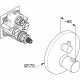 Смеситель для душа Kludi Nova Fonte Puristic 208305315 с термостатом Белый матовый