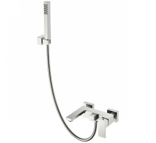 Смеситель для ванны Boheme Qubic 473-NB Никель брашированный