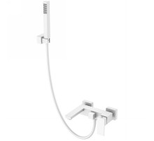 Смеситель для ванны Boheme Qubic 473-MW Белый матовый