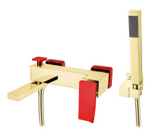 Смеситель для ванны Boheme Q 143-GR.2 Золото Красный